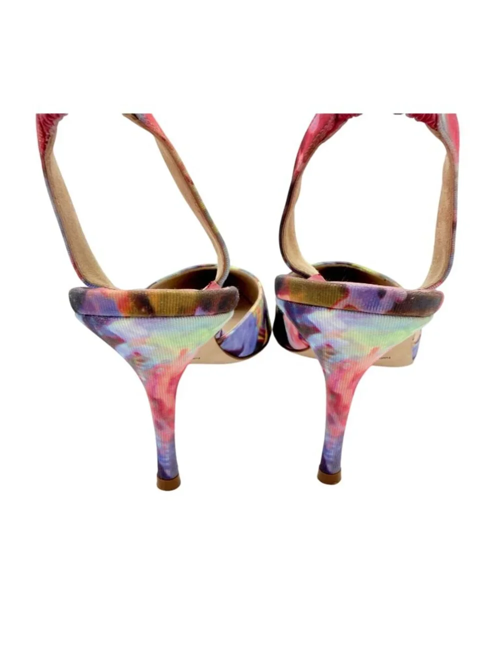 Manolo Blahnik Carolyne Floral Textile Mid-Heel Slingback Pumps - Size 39/ 9 - Picture 6 of 9